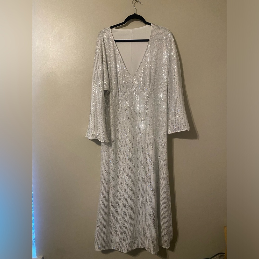 White Shimmer Dress